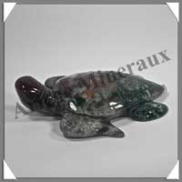 TORTUE MARINE - JASPE OCEAN - 130x90x30 mm - 270 grammes - A002