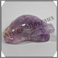 TORTUE - AMETHYSTE Lavande - 60x60x20 mm - 95 grammes - A001