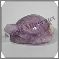 TORTUE - AMETHYSTE Lavande - 60x60x20 mm - 95 grammes - A001