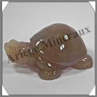 TORTUE - CALCEDOINE - 85x55x40 mm - 205 grammes - A001
