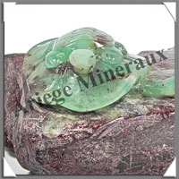 TORTUES (Couple)  - CHRYSOPRASE - 105x50x35 mm - 310 grammes - A001