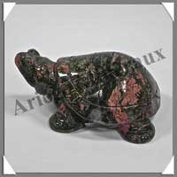 TORTUE - UNAKITE - 80x50x35 mm - 177 grammes - A001