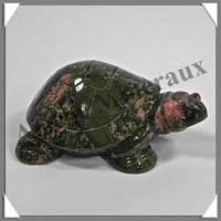 TORTUE - UNAKITE - 80x50x40 mm - 170 grammes - A002