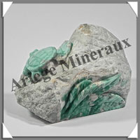 TORTUE - VARISCITE - 65x35x35 mm - 124 grammes - A001