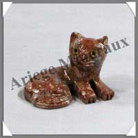 CHAT en CERCLE - STEATITE - 30 mm - A