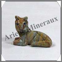 CHAT COUCHE - STEATITE - 30 mm - A