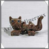 CHAT JOUEUR - STEATITE - 30 mm - A