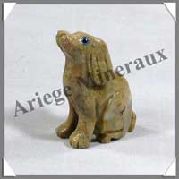 CHIEN ASSIS - STEATITE - 30 mm - A
