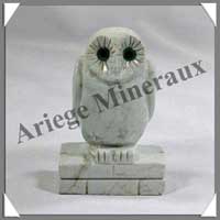 CHOUETTE sur MUR - STEATITE - 70 mm - A