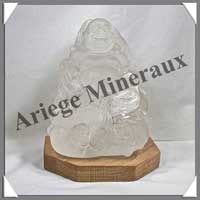 CRISTAL DE ROCHE - Bouddha Chinois - 150 mm -  A001