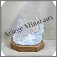 CRISTAL DE ROCHE - Bouddha Chinois - 150 mm -  A001