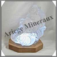 CRISTAL DE ROCHE - Bouddha Chinois - 150 mm -  A001