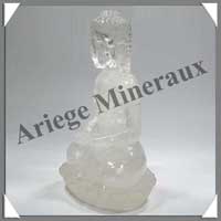 CRISTAL DE ROCHE - Bouddha Indien - 175 mm - A003