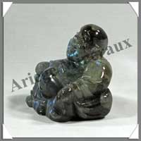 LABRADORITE - Bouddha Chinois - 60x60 mm - A002