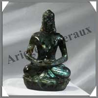 LABRADORITE - Bouddha Indien - 145 mm - A005
