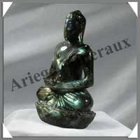 LABRADORITE - Bouddha Indien - 145 mm - A005