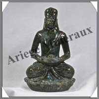 LABRADORITE - Bouddha Indien - 150x95x60 mm - A007