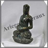 LABRADORITE - Bouddha Indien - 150x95x60 mm - A007