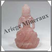 QUARTZ ROSE - Bouddha Indien - 100 mm - A006