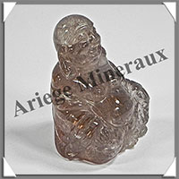 QUARTZ RUTILE - Bouddha Chinois - 45 mm - A001