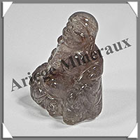 QUARTZ RUTILE - Bouddha Chinois - 45 mm - A001