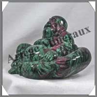 ZOIZITE RUBIS - Bouddha Chinois - 130 mm - A002