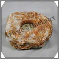 BOUGEOIR - CALCITE ORANGE - 120x110x55 mm