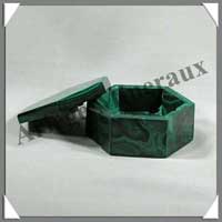 MALACHITE - BOITE Hexagonale - 60x60x30 mm - C004