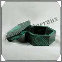 MALACHITE - BOITE Hexagonale - 80x80x50 mm - C005