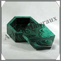 MALACHITE - BOITE Hexagonale - 80x80x50 mm - C005