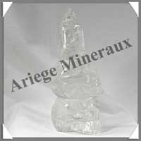 CRISTAL de ROCHE - 2 Crnes Empals sur Pointe - 115x35x30 mm - 265 grammes - A003