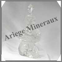 CRISTAL de ROCHE - 3 Crnes Empals sur Pointe - 140x40x35 mm - 340 grammes - A004