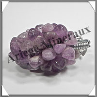 AMETHYSTE - Grappe de Raisin - Taille 1 - 60 mm - 53 grammes - M015