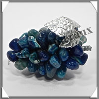 AGATE BLEUE - Grappe de Raisin - Taille 2 - 80 mm - 115 grammes - M001