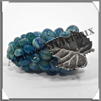 AGATE BLEUE - Grappe de Raisin - Taille 2 - 75 mm - 102 grammes - M003
