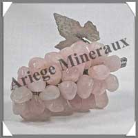 QUARTZ ROSE - Grappe de Raisin - Taille 2 - 90 mm - 101 grammes - M010