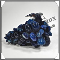 AGATE BLEUE - Grappe de Raisin - Taille 5 - 150 mm - 645 grammes - M003