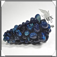 AGATE BLEUE - Grappe de Raisin - Taille 5 - 165 mm - 660 grammes - M007