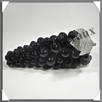 OBSIDIENNE NOIRE - Grappe de Raisin - Taille 6 - 215 mm - 1 020 grammes - M002