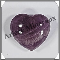 AMETHYSTE - Coeur - 26 grammes - 36x32x17 mm - R002