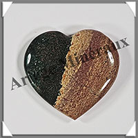 JASPE MULTICOLORE - Coeur - 16 grammes - 39x38x9 mm - R001