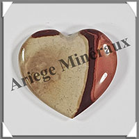 JASPE MULTICOLORE - Coeur - 15 grammes - 39x36x8 mm - R002