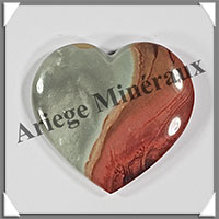 JASPE MULTICOLORE - Coeur - 20 grammes - 43x40x8 mm - R003