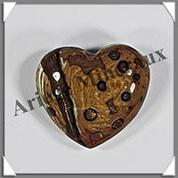 JASPE ORBICULAIRE - Coeur - 24 grammes - 37x31x15 mm - R002