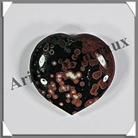 JASPE ORBICULAIRE - Coeur - 17 grammes - 35x33x12 mm - R003