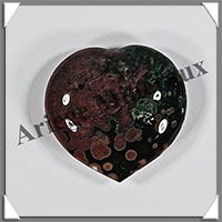 JASPE ORBICULAIRE - Coeur - 17 grammes - 35x33x12 mm - R003