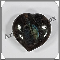 LABRADORITE - Coeur - 36 grammes - 40x39x17 mm - R002