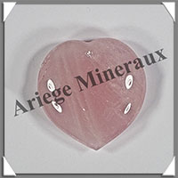 QUARTZ ROSE - Coeur - 27 grammes - 37x37x13 mm - R001