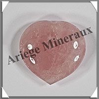 QUARTZ ROSE - Coeur - 27 grammes - 38x37x14 mm - R002
