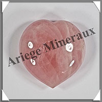 QUARTZ ROSE - Coeur - 43 grammes - 43x42x17 mm - R005